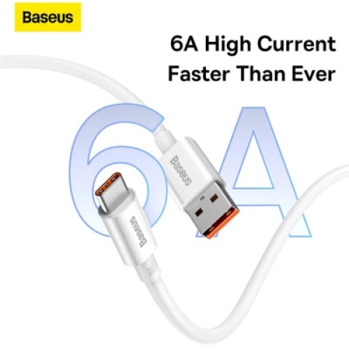 Дата кабель USB 2.0 AM to USB-C 1.0m Superior Fast Charging 100W moon white Baseus (P10320102214-01)