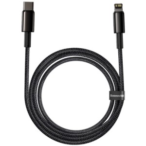 Дата кабель USB-C to Lightning 2.0m Tungsten Gold Fast Charging, PD 20W black Baseus (CATLWJ-A01)