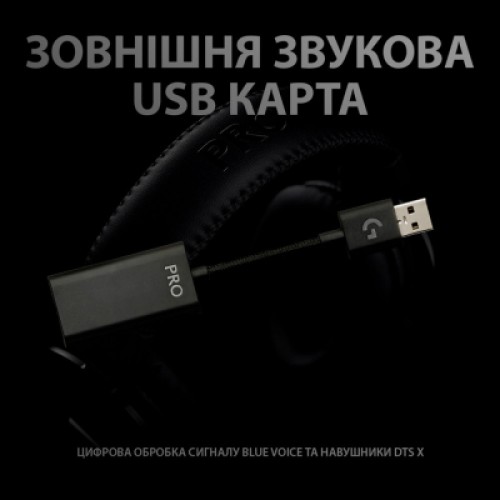 Наушники Logitech G PRO X Gaming Headset + Stand USB Black (991-000358)