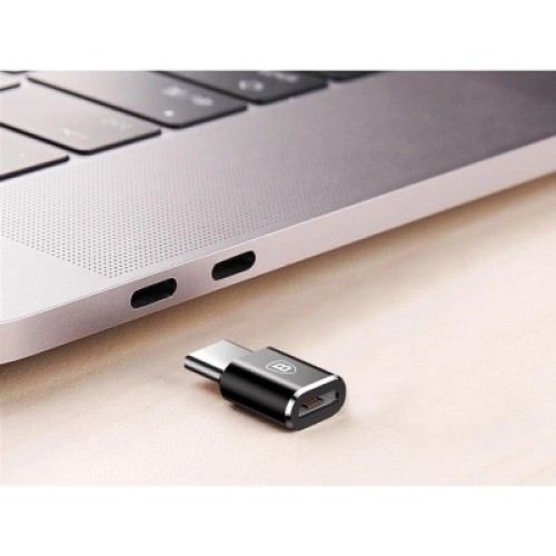 Переходник Micro USB F To USB-C M Adapter Black Baseus (CAMOTG-01)