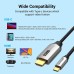 Кабель мультимедийный USB-C to HDMI Cotton Braided Aluminum 1.0m black Vention (CRBBF)