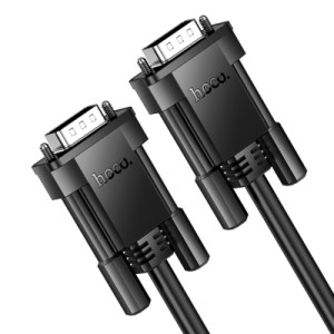 Кабель мультимедийный VGA to VGA 1.0m US11 HD Black HOCO (6942007628204)