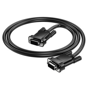 Кабель мультимедийный VGA to VGA 1.0m US11 HD Black HOCO (6942007628204)