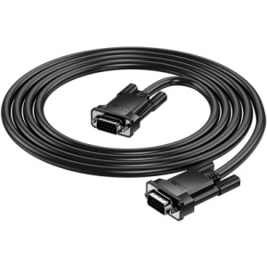 Кабель мультимедийный VGA to VGA 2.0m US11 HD Black HOCO (6942007628211)