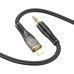Кабель мультимедийный Lightning to 3.5mm M 1.0m black UPA25 Black HOCO (6931474791153)