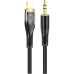 Кабель мультимедийный Lightning to 3.5mm M 1.0m black UPA25 Black HOCO (6931474791153)