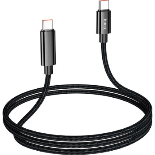Дата кабель USB-C to USB-C 1.0m Benefit with display 100W U141 black HOCO (6942007611930)