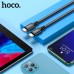 Дата кабель USB-C to USB-C 1.0m 60W nylon X14 black HOCO (6931474752215)