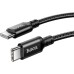 Дата кабель USB-C to USB-C 1.0m 60W nylon X14 black HOCO (6931474752215)
