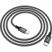 Дата кабель USB-C to USB-C 1.0m 60W nylon X14 black HOCO (6931474752215)