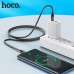 Дата кабель USB-C to USB-C 1.0m 60W nylon X14 black HOCO (6931474752215)