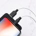 Дата кабель USB 2.0 AM to Lightning 2.0m 2.4A silicone X21 black+white HOCO (6931474713780)