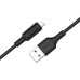 Дата кабель USB 2.0 AM to Micro 5P 1.0m 2A PVC X25 black HOCO (6957531080121)