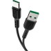 Дата кабель USB-C to USB-C 1.0m 5A Surge charging X33 black HOCO (6931474706119)