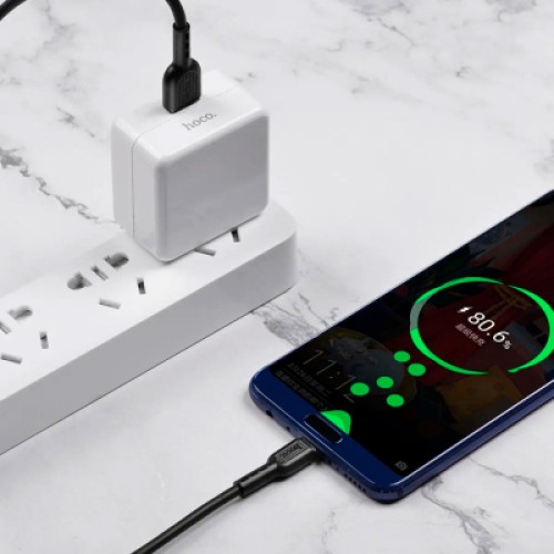 Дата кабель USB-C to USB-C 1.0m 5A Surge charging X33 black HOCO (6931474706119)