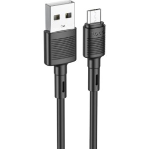 Дата кабель USB 2.0 AM to Micro 5P 1.0m 2.4A PVC X83 black HOCO (6931474770882)