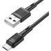 Дата кабель USB 2.0 AM to Micro 5P 1.0m 2.4A PVC X83 black HOCO (6931474770882)