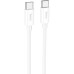 Дата кабель USB-C to USB-C 1.0m Magic silicone PD 60W X87 white HOCO (6931474783264)