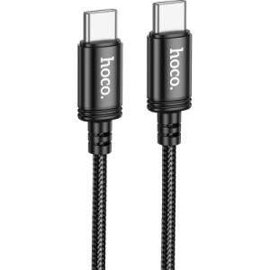 Дата кабель USB-C to USB-C 3.0m Radiance 60W X91 black HOCO (6931474788733)