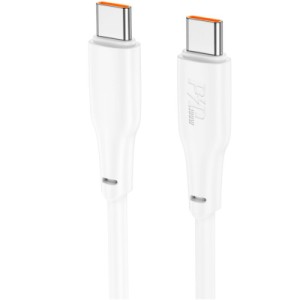 Дата кабель USB-C to USB-C 1.0m 100W TPE X93 white HOCO (6931474790712)