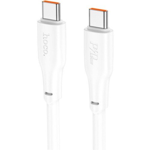 Дата кабель USB-C to USB-C 1.0m 240W TPE X93 white HOCO (6931474790736)