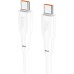 Дата кабель USB-C to USB-C 1.0m 240W TPE X93 white HOCO (6931474790736)