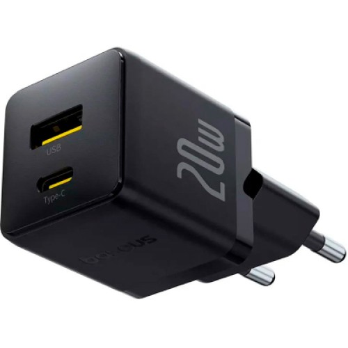 Зарядное устройство Baseus Palm Fast Charger C+U 20W black (P10111608113-00)
