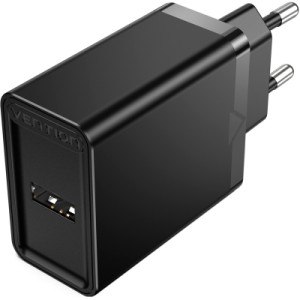 Зарядний пристрій Vention 1xUSB 12W Black (FAAB0-EU)