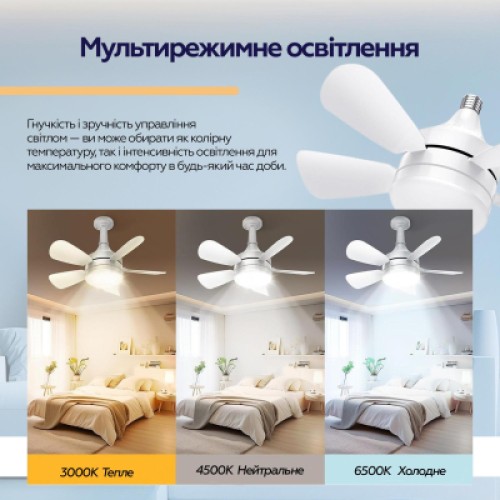 Вентилятор XoKo LED Socket Fanlight 2000 (XK-SFL-2000)
