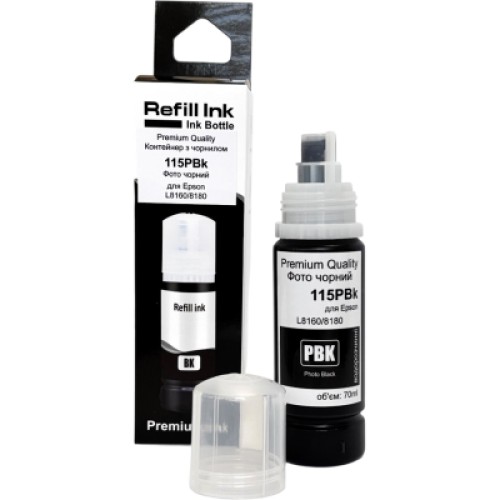 Чернила Premium Quality Epson 115 70мл Photo Black C13T07D14A (70264907)