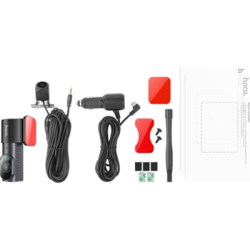 Видеорегистратор HOCO DV8 2K display hidden driving recorder with rear camera Black (6942007623384)