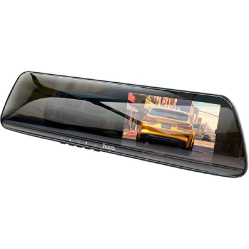 Видеорегистратор HOCO DV4 4.5-inch rearview mirror driving recorder dual-channel Black (6942007616782)
