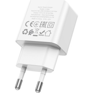 Зарядное устройство HOCO C106A Leisure USB 10.5W White (6931474783882)