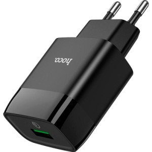 Зарядное устройство HOCO C72Q Glorious USB QC3.0 18W Black (6931474732507)