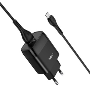 Зарядное устройство HOCO C72Q Glorious USB QC3.0 + cable USB to Micro 5P 18W Black (6931474732521)