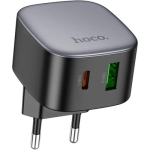 Зарядний пристрій HOCO CS32A Rise 1xUSB-C PD20W + 1xUSB QC3.0 Black (6942007617451)
