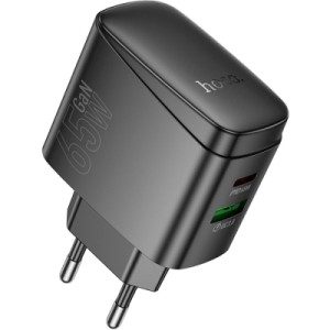 Зарядний пристрій HOCO CS63A Bright 1xUSB-C PD65W + 1xUSB QC3.0 Black (6942007638470)