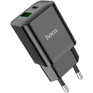 Зарядний пристрій HOCO N28 Founder 1xUSB-C PD20W + 1xUSB QC3.0 Black (6931474783509)