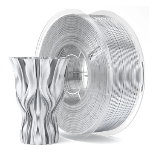 Пластик для 3D-принтера ELEGOO PLA silk gloss 1кг, 1.75мм, silver (50.203.0111)