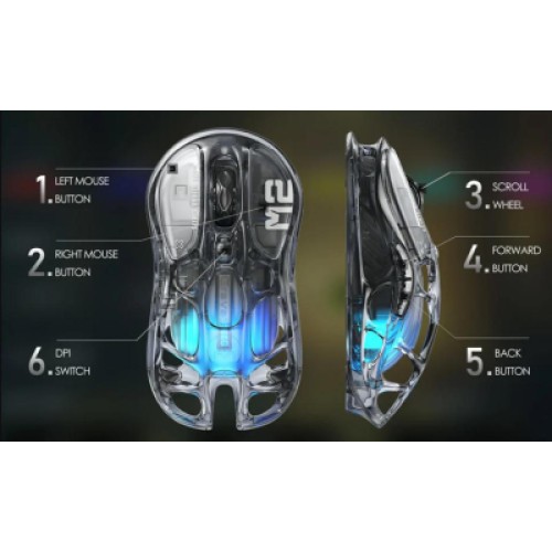 Мышка GravaStar Mercury M2 Transparent Black (GRAVASTARM2_XTAL_BLK)