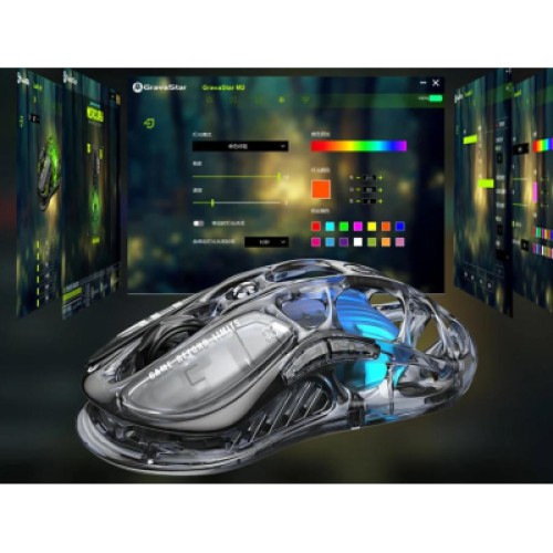 Мышка GravaStar Mercury M2 Transparent Black (GRAVASTARM2_XTAL_BLK)