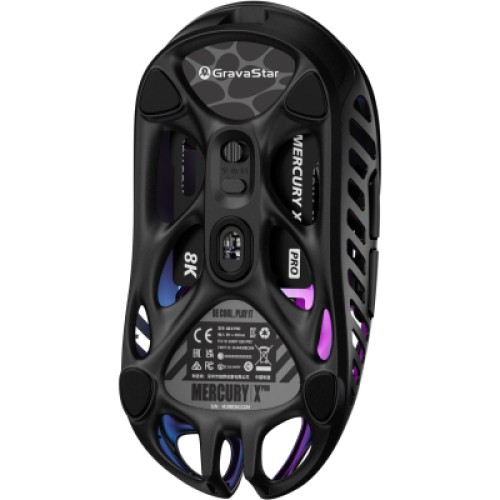 Мышка GravaStar Mercury X Pro 8K Wireless/Bluetooth/USB Black (GSXPRO_BLK)