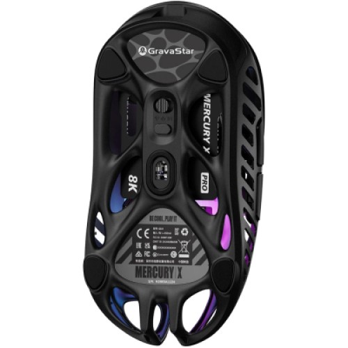 Мышка GravaStar Mercury X Wireless/Bluetooth/USB Black (GSX_BLK)