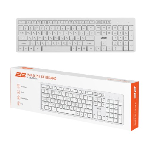 Клавиатура 2E KS260 106key Wireless UA White (2E-KS260WWH_UA)