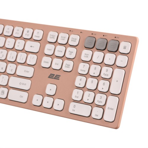 Клавиатура 2E KS270 109key Wireless UA Rose/White (2E-KS270WBPN_UA)