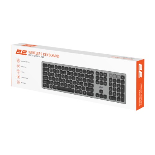 Клавиатура 2E KS270 109key Wireless UA Grey/Black (2E-KS270WBGR_UA)