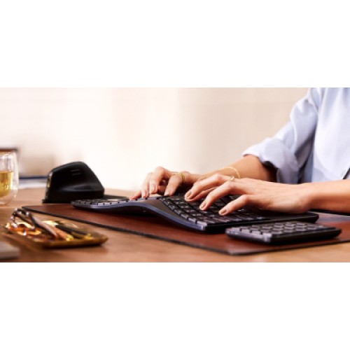 Клавиатура HP 960 BLK Ergonomic split-zone UA Black (7E755AA)
