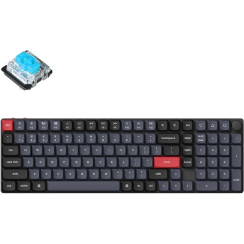 Клавиатура Keychron K17 PRO Gateron MX 2.0 Blue QMK Hot-swap Wireless/Bluetooth/USB-А UA Black (K17P-H2-UA)