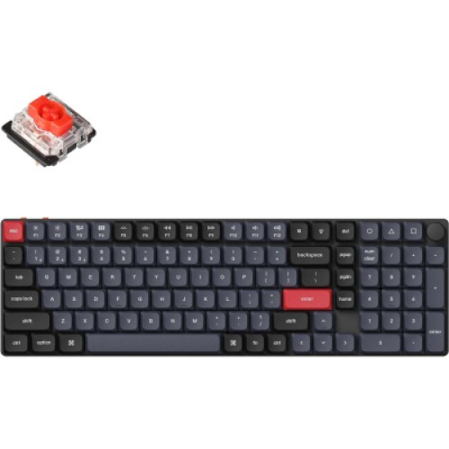Клавиатура Keychron K17 PRO Gateron MX 2.0 Red QMK Wireless/Bluetooth/USB-А UA Black (K17P-B1-UA)