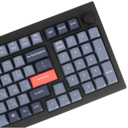 Клавиатура Keychron V5 Max Gateron Jupiter Banana Knob Hot-Swap QMK Wireless/Bluetooth/USB-А UA Black (V5M-D4-UA)